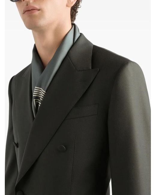 Dolce & Gabbana Black Veste À Boutonnière Croisée for men