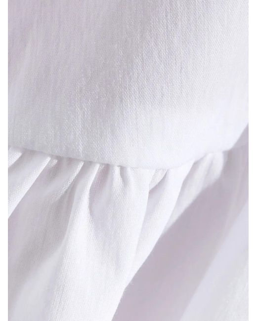 Robe Mi-Longue Veronica À Volants Caroline Constas en coloris White