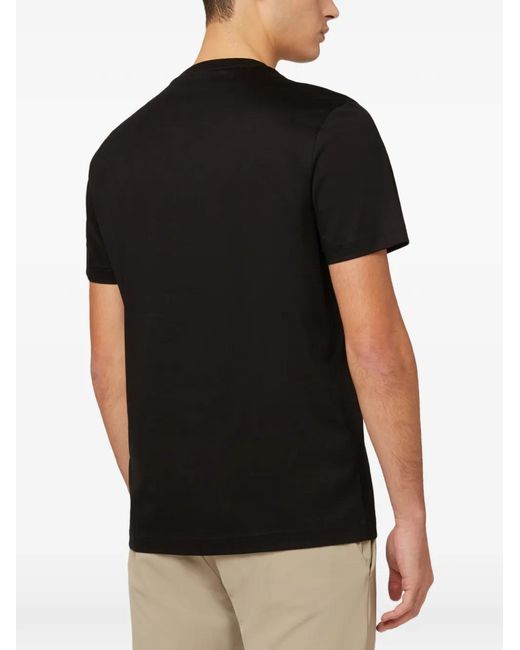 Boggi Black Pima Cotton T-Shirt for men