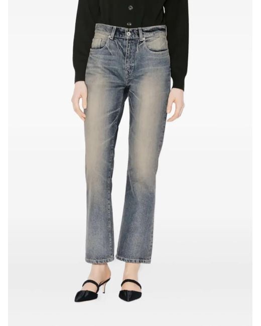 KENZO Blue Bara Logo-Patch Jeans