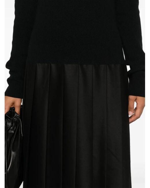 Fabiana Filippi Black Pleated Maxi Dress