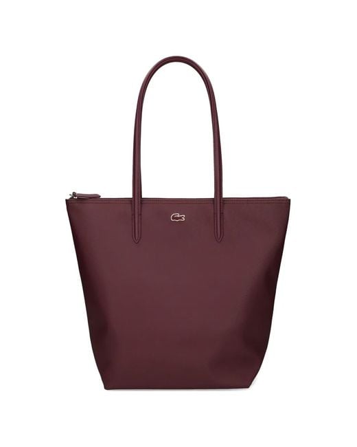 Lacoste Purple Small Concept L.12 Tote Bag