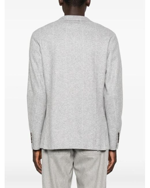Eleventy Gray Pinstripe Wool Blazer for men