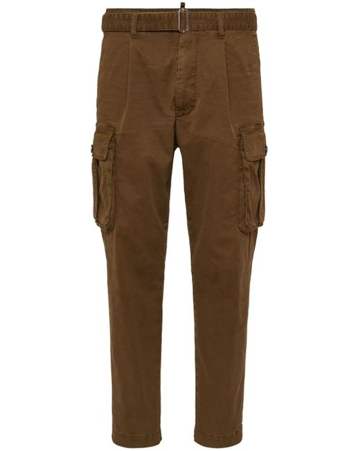 DSquared² Brown `Hunter` One Pleat Pants for men