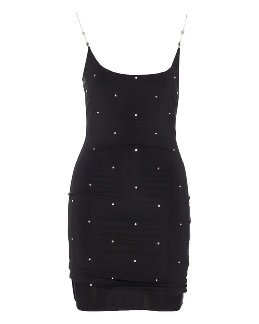 Amiri Black Crystal Mini Dress