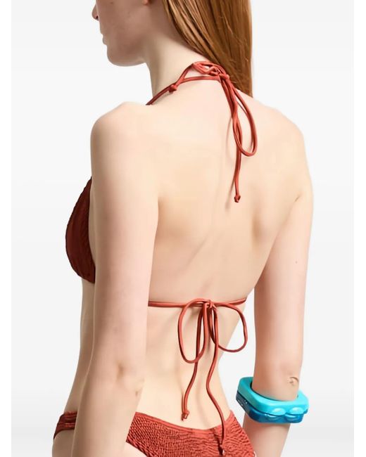 Bondeye Red Beaded Ingrid Bikini Top