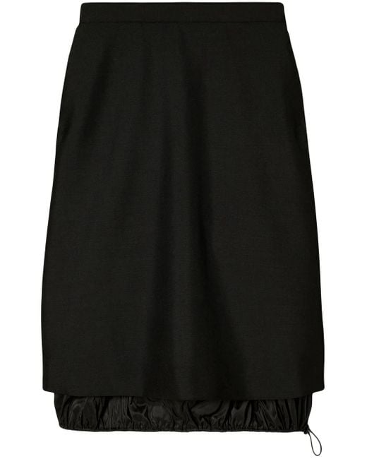 Tory Burch Black English-Mohair Skirt