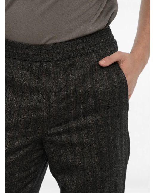 Neil Barrett Black Elasticated-Waist Zipped-Cuff Trousers for men