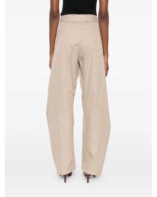Magda Butrym Natural Pantalon À Taille Ceinturée