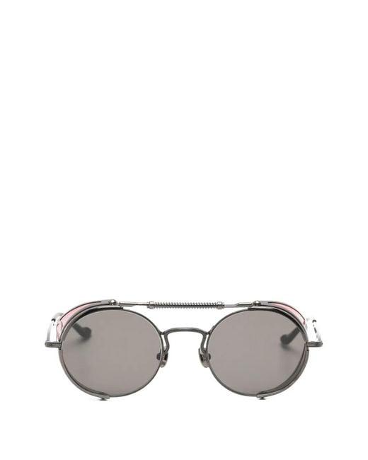 Matsuda Gray Round-Frame Sunglasses