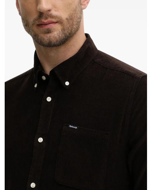 Barbour Black Ramsey Pocket Corduroy Shirt for men