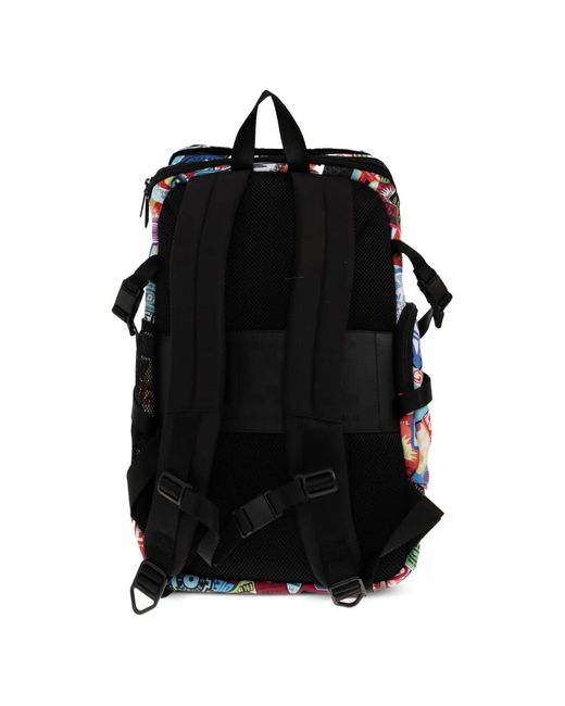 DIESEL White Logo-Patch Drawstring Backpack