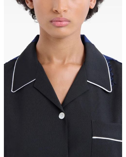 Marni Black Virgin Wool Pajama Shirt