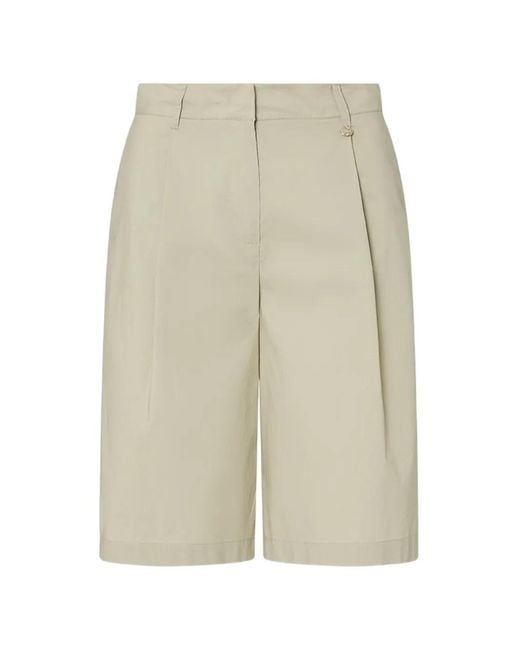 Liu Jo White Poplin Bermuda Shorts