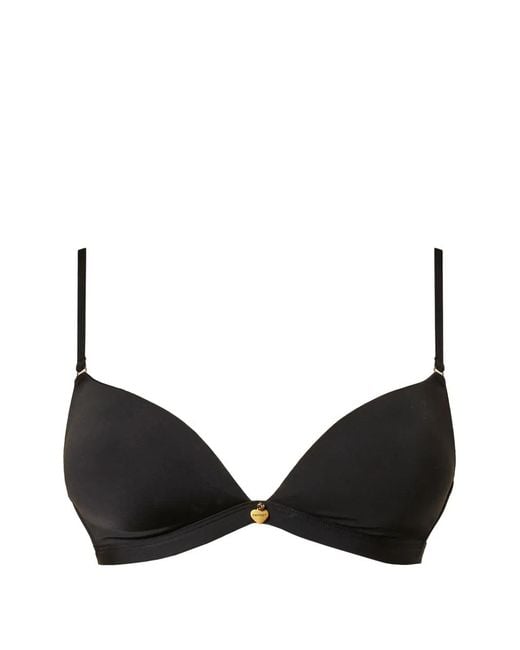 Twinset Black Charmeuse Triangle Bra