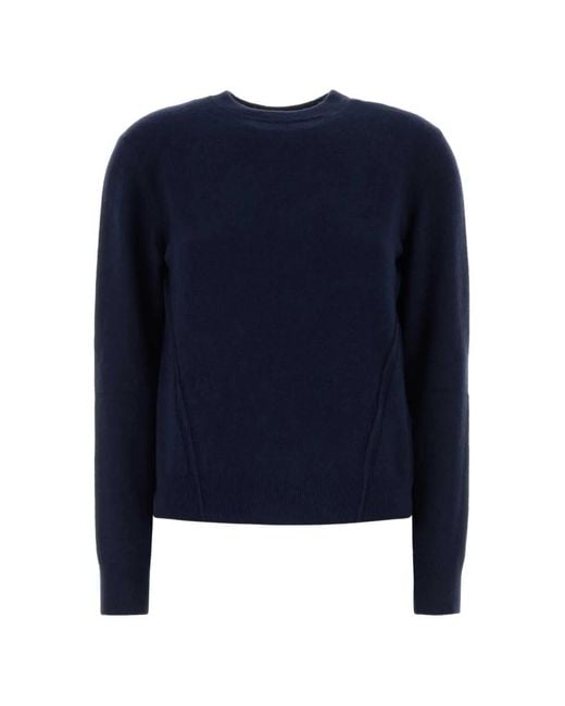 Jil Sander Blue Open-Back Cashmere Sweater