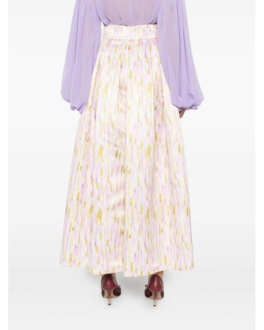 GIADA CURTI Natural Abstract-Pattern Skirt