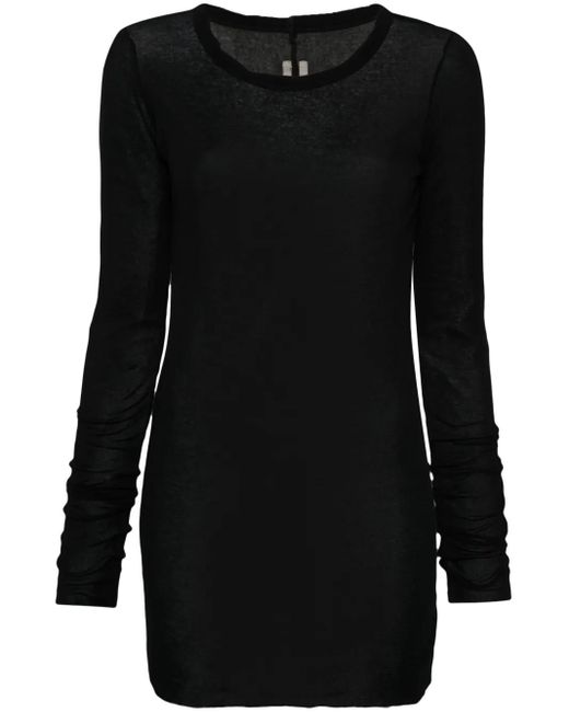 Rick Owens Black Rib Ls T T-Shirt