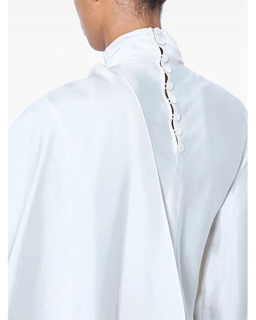 Rohe White Long-Sleeve Layered Blouse