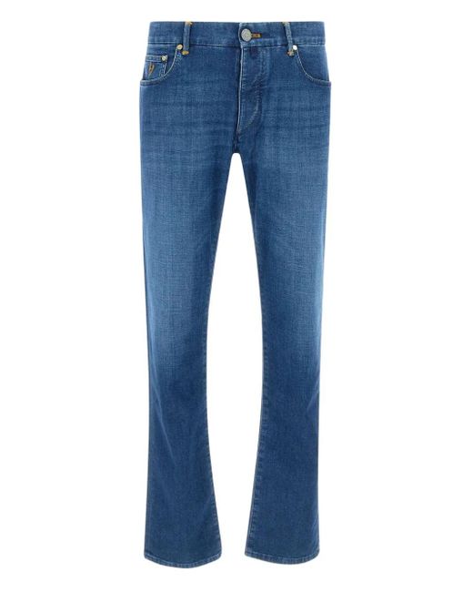 メンズ Hand Picked コットン ジーンズ Blue
