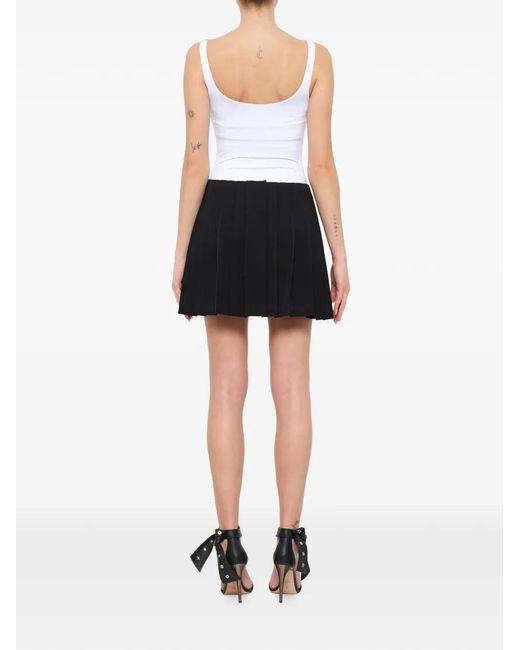 McQueen Black Pleated Skirt