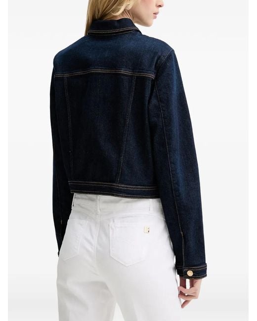 Guess Blue Zip-Up Denim Jacket
