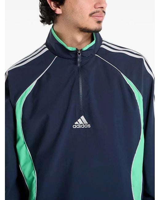 Adidas Blue Teamgeist Half-Zip Sweater for men