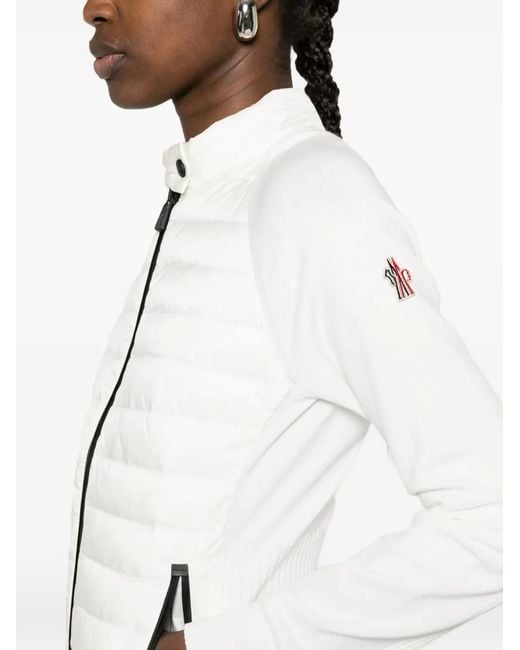 Moncler White Quilted Zip Jacket for men