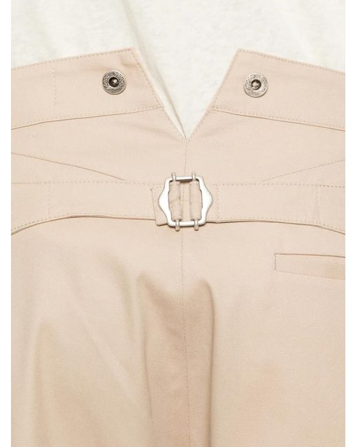 Pence White Pleated Trousers for men