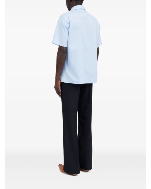 メンズ MM6 by Maison Martin Margiela ナンバーモチーフ シャツ Blue