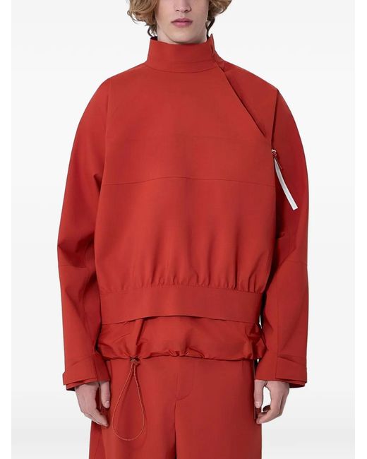 Lacoste Red Asymmetric-Zip Jacket for men