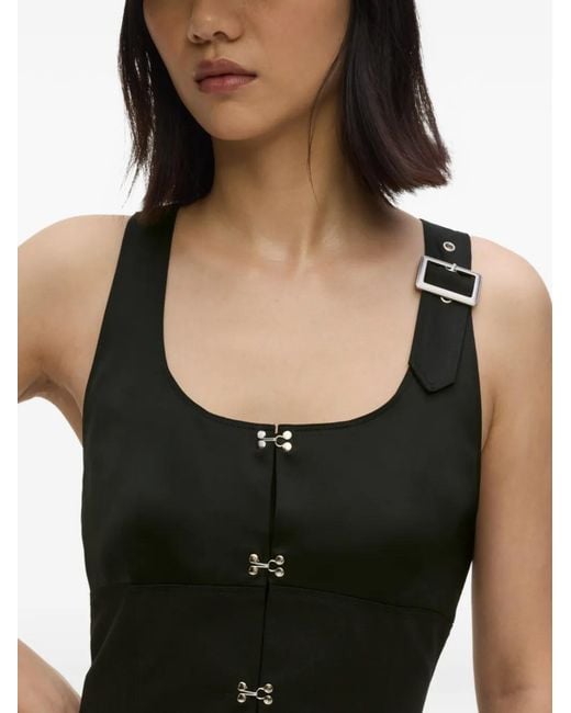 Karl Lagerfeld Black Robe Courte À Détail De Boucle Et D'Œillets