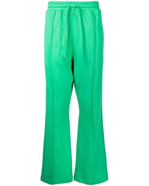 FIVE CM Green Drawstring Cotton Track Pants for men