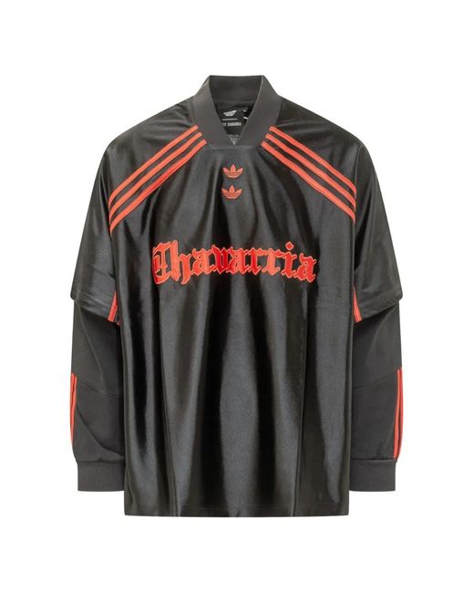 Adidas Gray Layered-Sleeve Logo-Embroidered Sweatshirt for men