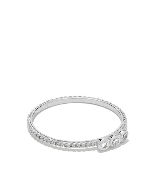 Wouters & Hendrix White 18Kt Chain Diamond Ring