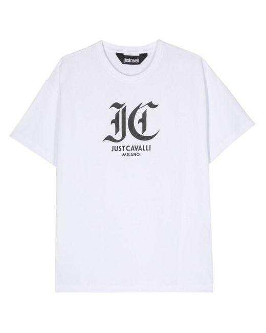 Just Cavalli T-shirt Met Logoprint in het White voor heren