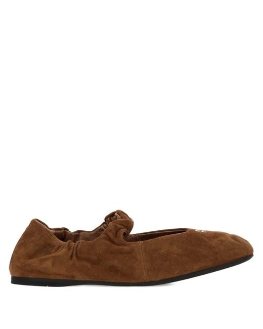 Miu Miu Brown Flat Shoes