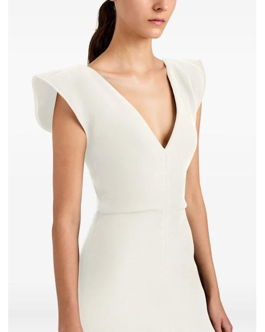 Abito Midi Mariam Con Scollo A V di Proenza Schouler in White