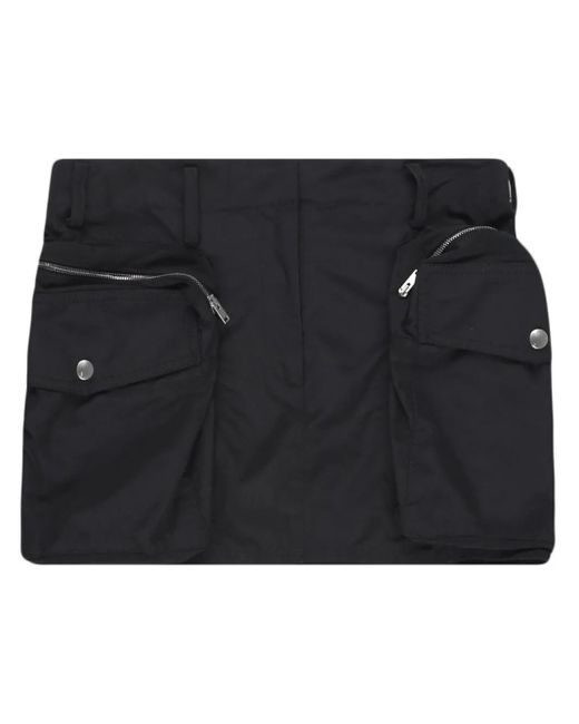 Stella McCartney Black Utilitarian Cargo-Pocket Miniskirt