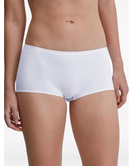 Calida White Seamless-Edge Briefs