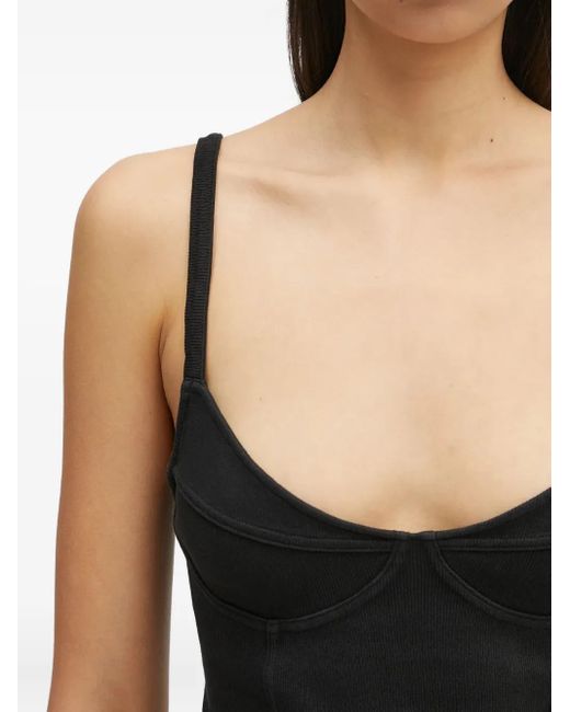 Our Legacy Black Ribbed-Knit Scoop-Neck Top