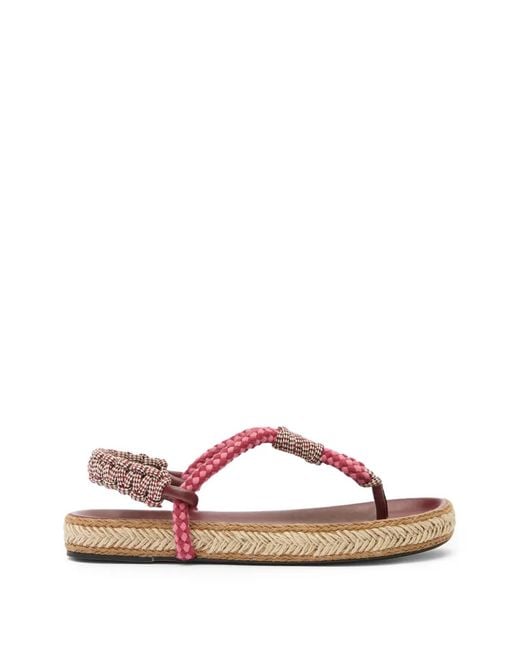 Isabel Marant Pink Gypso Cotton And Leather Sandals