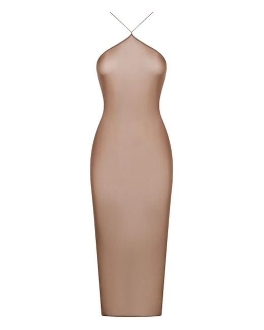Maison Close Natural French Kiss Light Open-Back Midi Dress