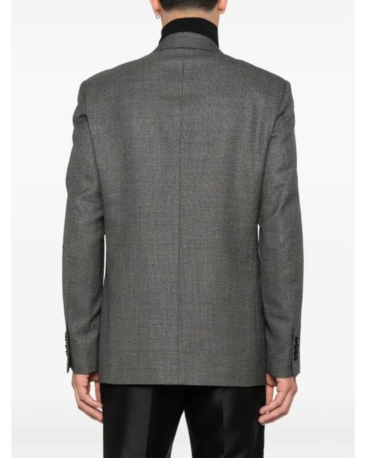 Lardini Gray Double-Breasted Blazer for men
