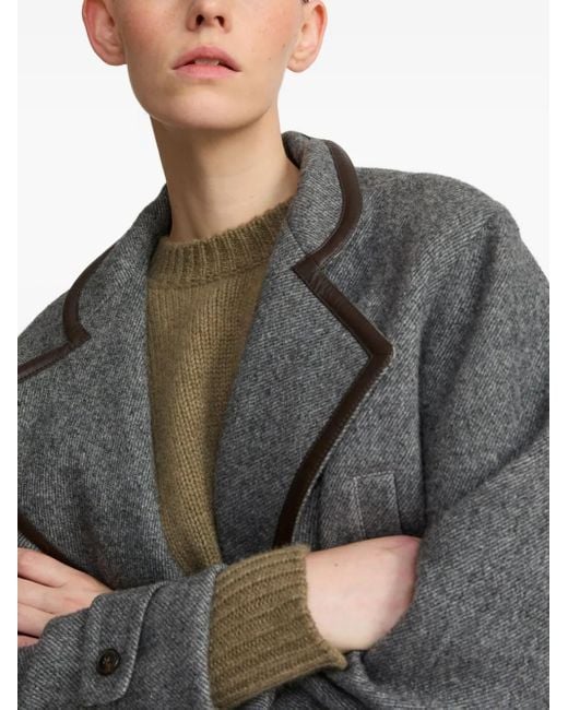 Yves Salomon ダブルコート Gray