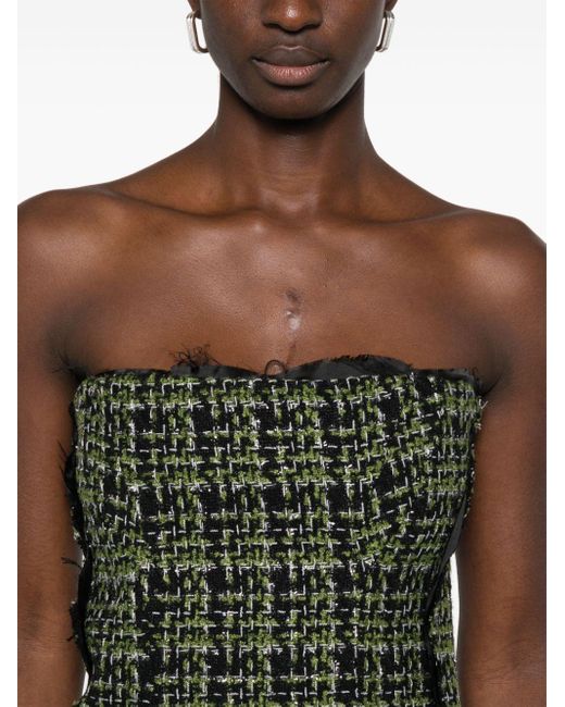 OTTOLINGER Green Deconstructed Tweed Corset