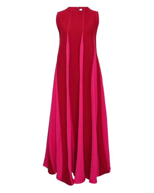 CFCL Red Sleeveless Midi Dress