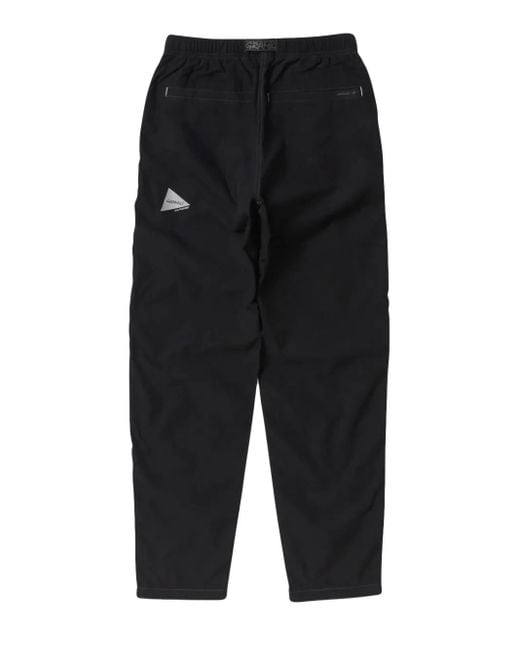 And Wander Black Pleated Belted Trousers for men