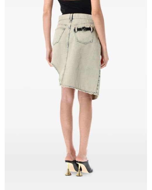 Coperni Gray Asymmetrical Denim Skirt