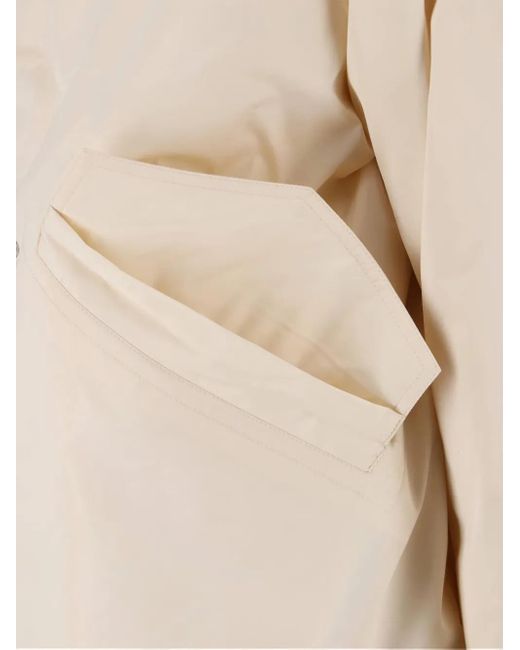 Jil Sander Natural Faux Fur Parka